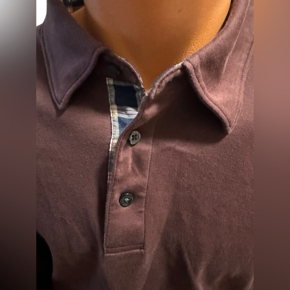 UNTUCKit Damaschino Polo Shirt Mens L Long Sleeve Wrinkle-Free Contrast Placket - Picture 4 of 16
